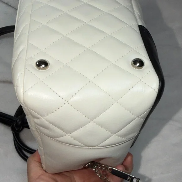 CHANEL Cambon Bowler Bag with Black Trim - Picture 12 of 14